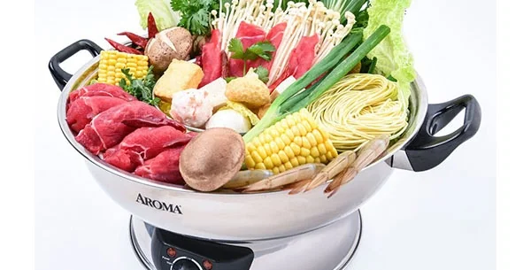 AROMA 5-Qt Electric Shabu Shabu Hot Pot ASP-600 detail image 8