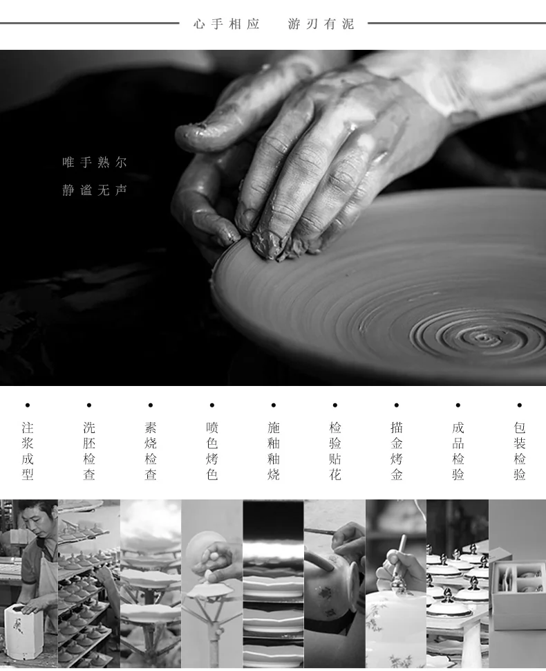 【China Direct Mail, Time 10-15 Days】 Auratic Dayun Longhui 2 Head Tea Cup Plate (60ml Blue) detail image 14