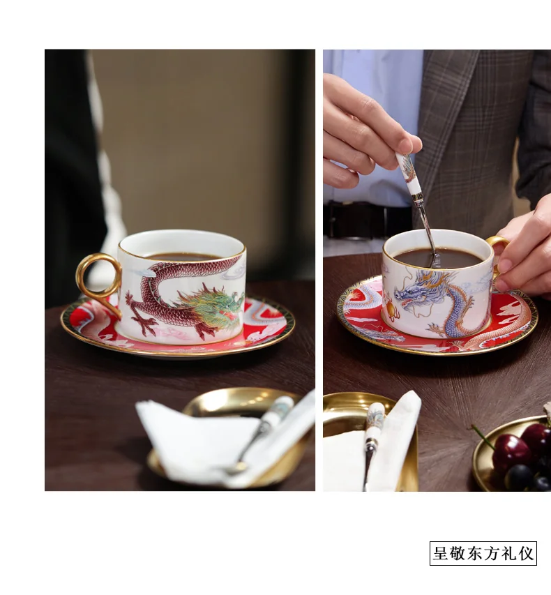 【 China Direct Mail, Time 10-15 Days 】 Auratic Dayun Longhui 3 Head Tea and Coffee Set (200ml - Chinese Red) detail image 6