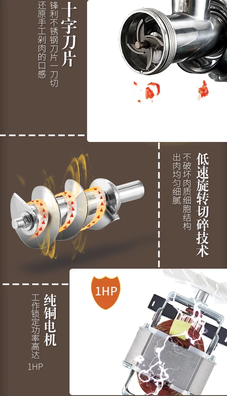 Avan-Pacific UMG-3010 LongLife Metal-Gear Heavy-Duty Electric Digital Light Touch Meat Grinder detail image 10