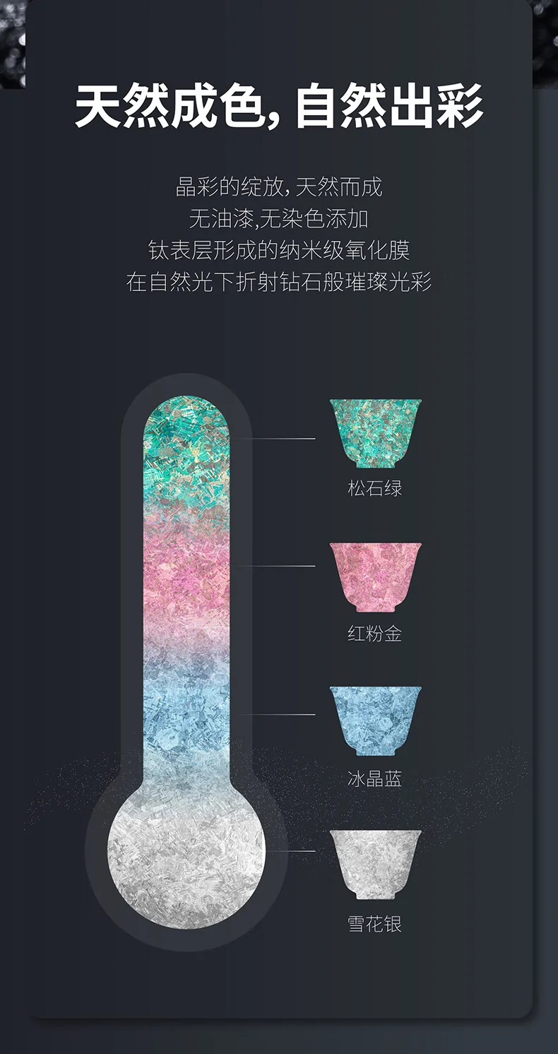 【中国直邮，时效10-15天】八马茶业 茶具 高档茶杯 喝茶水杯 钛晶小茶杯 纯钛打造 红粉金/松石绿/雪花银 50ml 1只 detail image 7