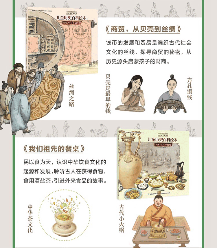 【中国直邮，时效10-15天】童趣出版有限公司 宝藏中国-历史百科绘本 BZZG001 图案精美 内容丰富 （平装10册） detail image 5