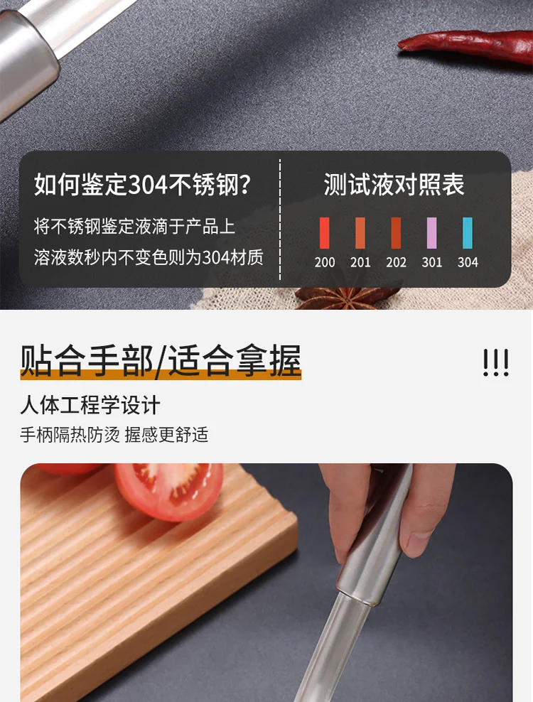拜杰,304不锈钢隔油勺过滤汤勺,厨房滤油勺,漏勺,沥油撇油勺子,油汤分离器,BJ-YS