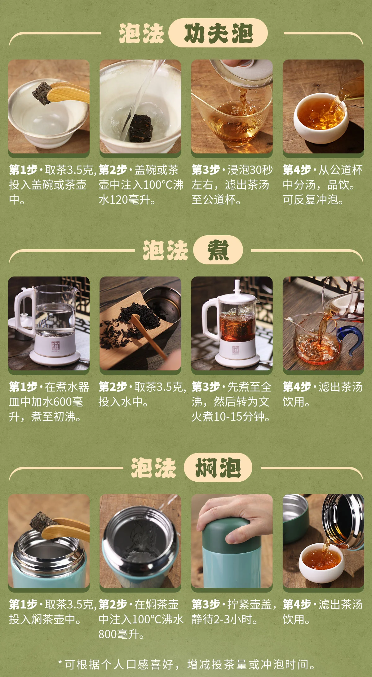 白沙溪 大荒之美 安化黑茶八合一品鉴合集 皇家溪全明星系列  7克*10袋 详情图 18