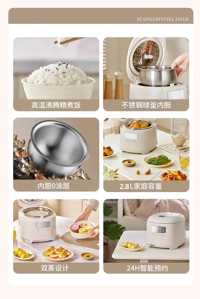 BECWARE 圆釜无涂层电饭煲 多功能电饭煲2.8L detail image 4