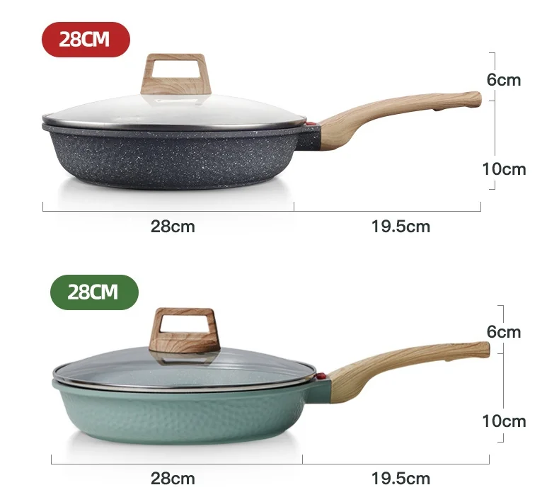 Becware 麦饭石平底煎锅不粘煎锅 健康少油 双色可选 28cm（11.02英寸） 详情图 17