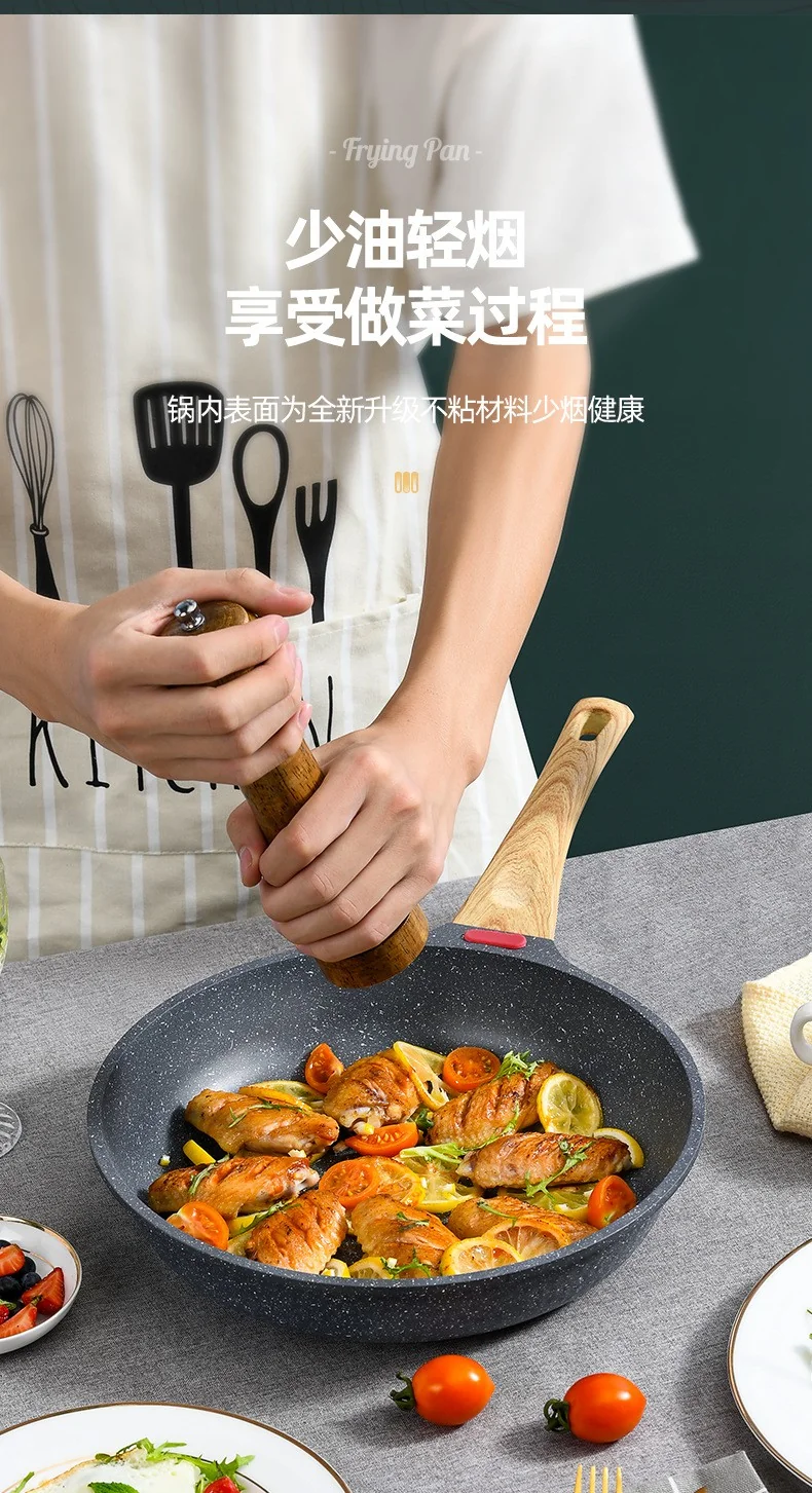 Becware 麦饭石平底煎锅不粘煎锅 健康少油 双色可选 28cm（11.02英寸） 详情图 3