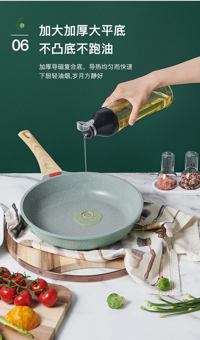 Becware 麦饭石平底煎锅不粘煎锅 健康少油 双色可选 28cm（11.02英寸） 详情图 9