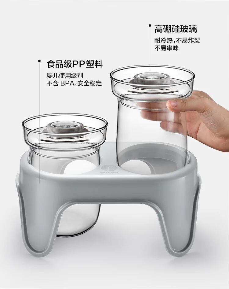 Buydeem Chinese style household ceramic dish, reinforced ceramic dish, pure white ceramic dish, tableware dish, paired with steaming stew pot G56/G67, suitable for customized glass stew pot detail image 4