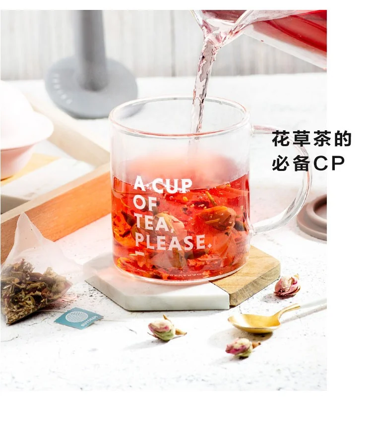 Buydeem  Teapot Tea Cup With Drain Basket Separation Filter High Borosilicate Glass One Drink 350ml CD1001 detail image 7