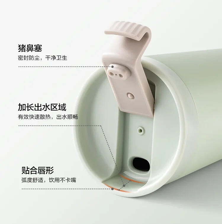 Buydeem Insulation Cup Coffee Cup 316L Stainless Steel Mini Portable Water Cup Light Cedar Green CD1012 detail image 4
