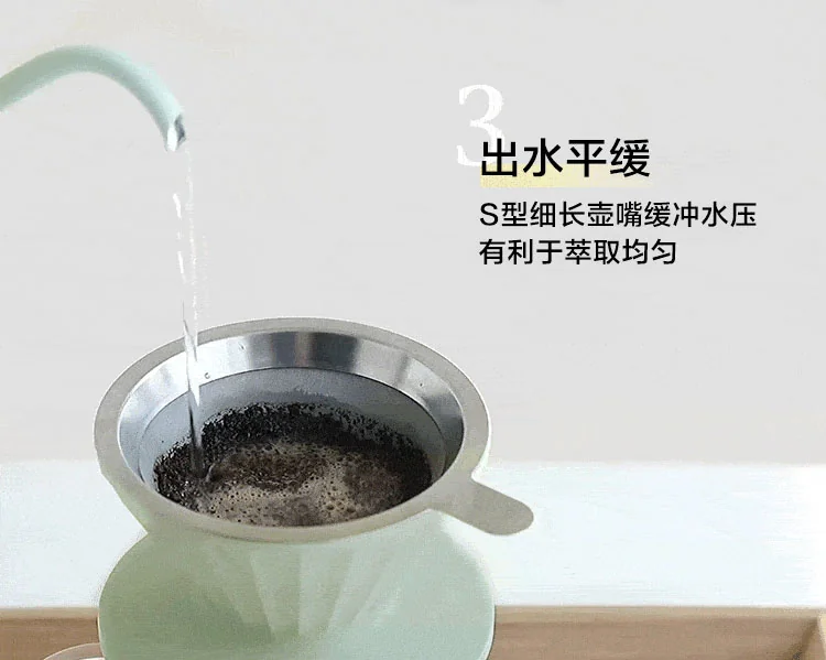 Buydeem Beiding coffee hand brewing pot professional hand brewing coffee long spout pot easy to control water small and not occupying two colors optional detail image 7