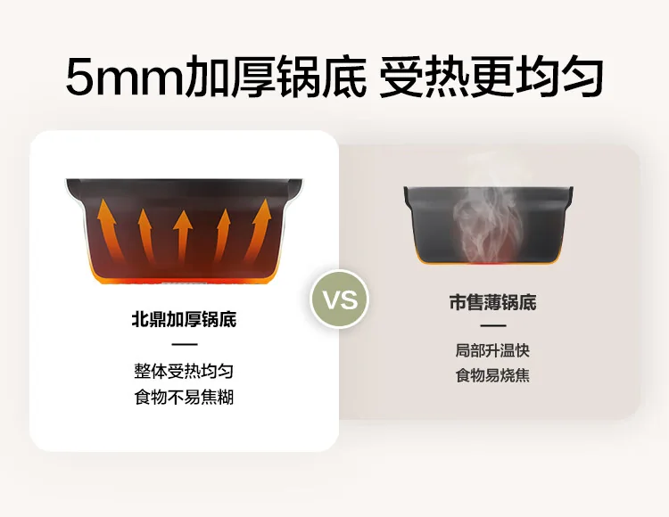 Buydeem small milk pot complementary food pot baby non stick pot baby noodle hot milk boiled egg hot oil one person use small pot snow flat pot non stick milk pot 18cm light shirt green detail image 8