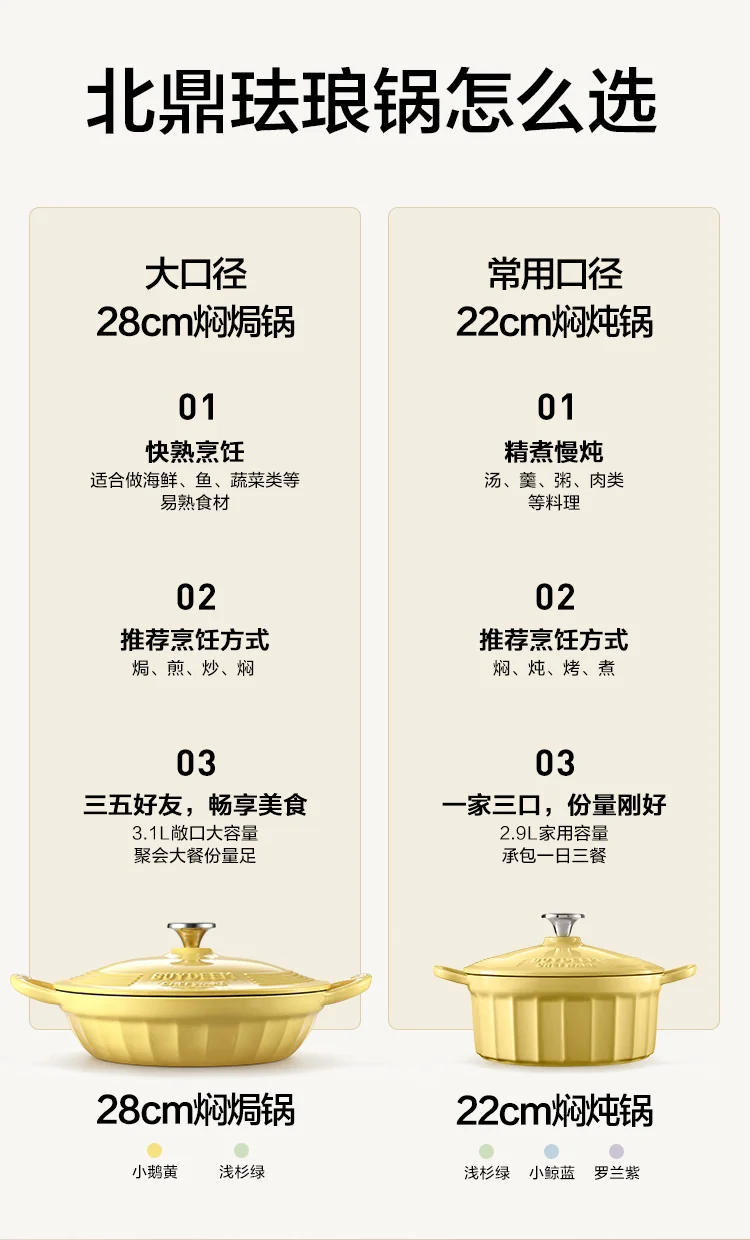 【Free gift】Buydeem Flat Enameled Cast Iron Casserole Braiser detail image 15