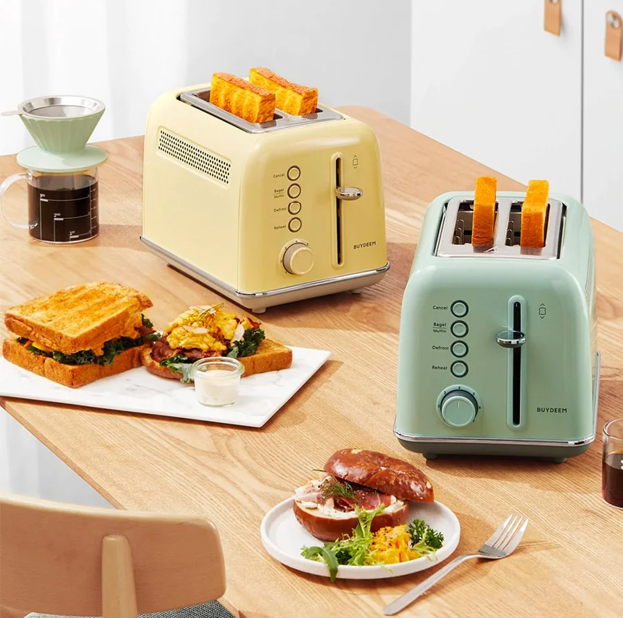 Buydeem toaster two-slot toaster toaster multi-function breakfast machine three-color optional DT620 detail image 2