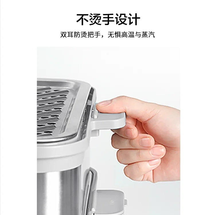 Buydeem multi-function steaming and stewing pot G563 two-layer steaming rack double the capacity and durable detail image 6