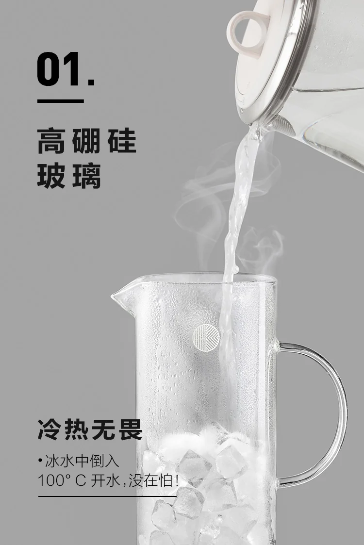 Buydeem Glass Water Bottle Glass-Jug 1200ml detail image 11