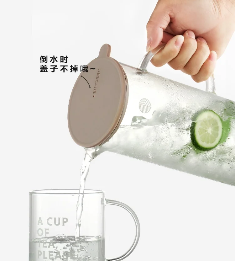 Buydeem Glass Water Bottle Glass-Jug 1200ml detail image 19