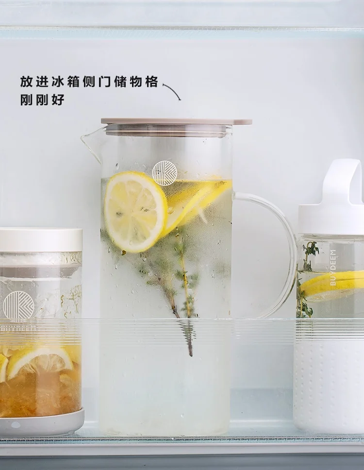 Buydeem Glass Water Bottle Glass-Jug 1200ml detail image 29