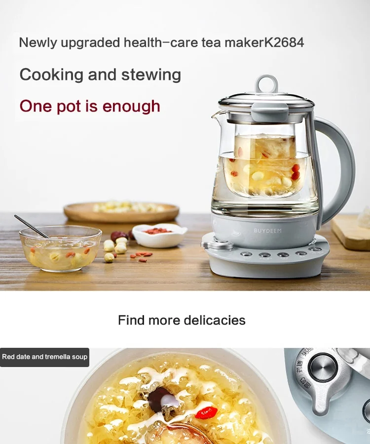 Buydeem Health-Care Beverage Tea Maker Kettle K2683,Bird's Nest Pot,1.5 L detail image 1
