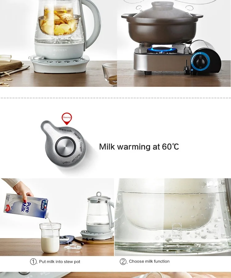 Buydeem Health-Care Beverage Tea Maker Kettle K2683,Bird's Nest Pot,1.5 L detail image 7