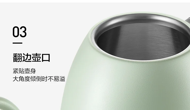 Buydeem  coffee pour pot, Professional hand-brewed coffee long spout pot,  Easy water control, Three colors optional detail image 18