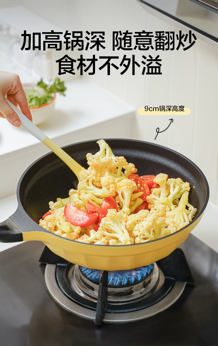 Buydeem北鼎 不粘锅炒菜锅平底锅煎炒锅