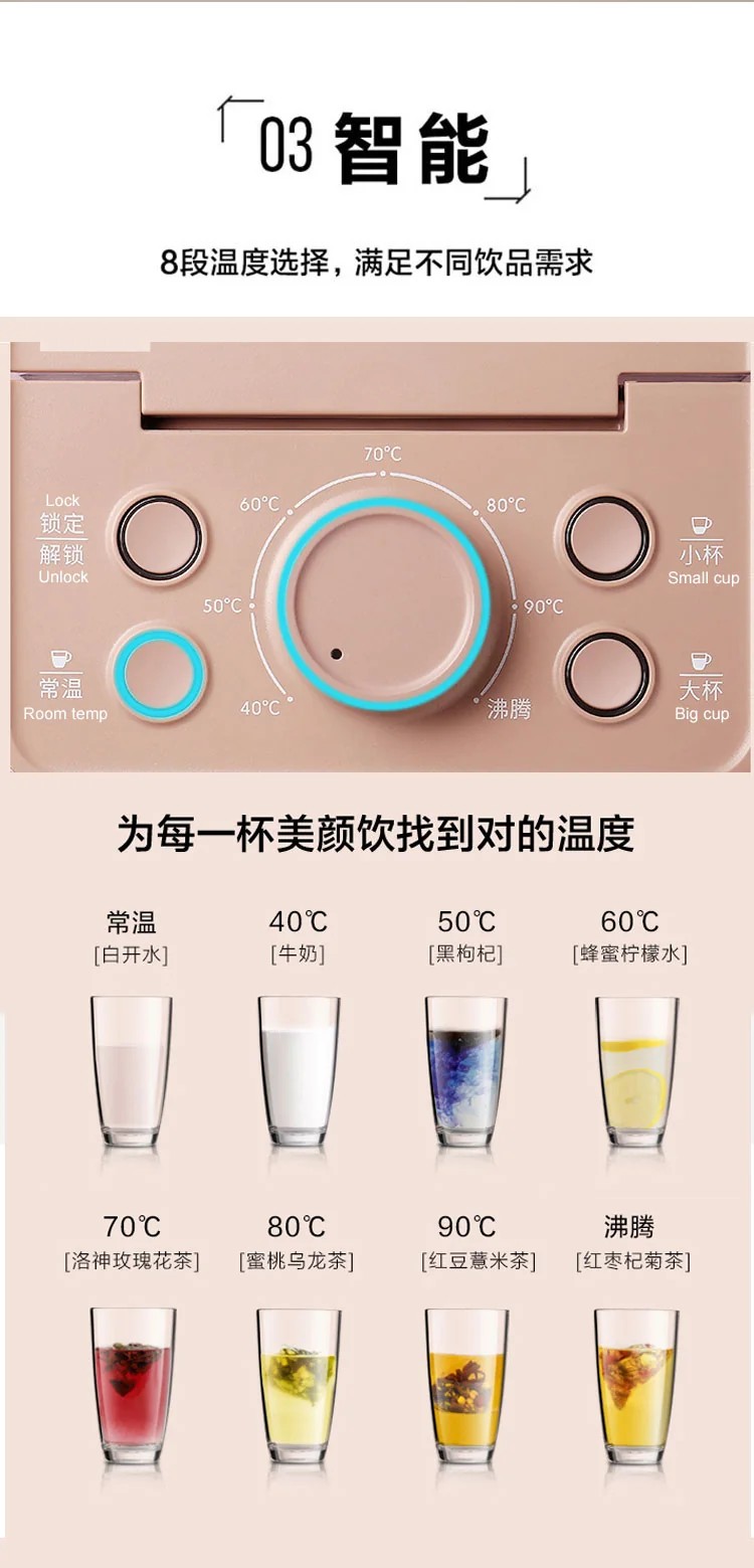 Buydeem Water Dispenser S7123 With 8 Kinds Of Water Temperature detail image 6