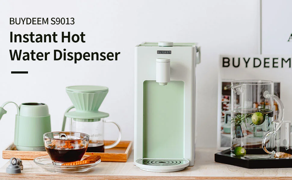 Buydeem Instant Hot Water Dispenser S9013, Electric Kettle, Suitable for Tea, Coffee and Baby Milk Powder, 8 Water Temperatures, 3L,Green detail image 1