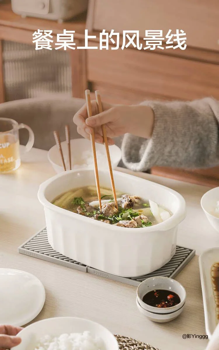 Buydeem北鼎陶瓷大炖盅家用餐具微波炉碗蒸炖锅电烤箱适用3.5L（适用G67US） 详情图 15