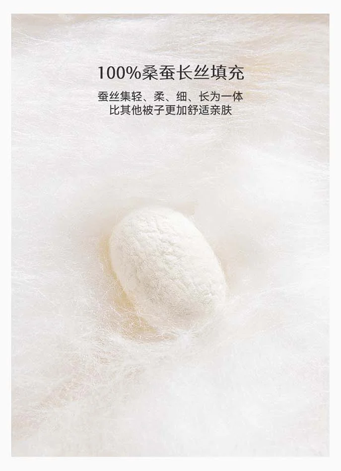 [China Direct Mail, 8–20 Days] Silk Kueen 100% Mulberry Long Silk Comforter, Autumn/Winter Warm & Skin-Friendly, Single Quilt 220*240cm (1500g) detail image 4