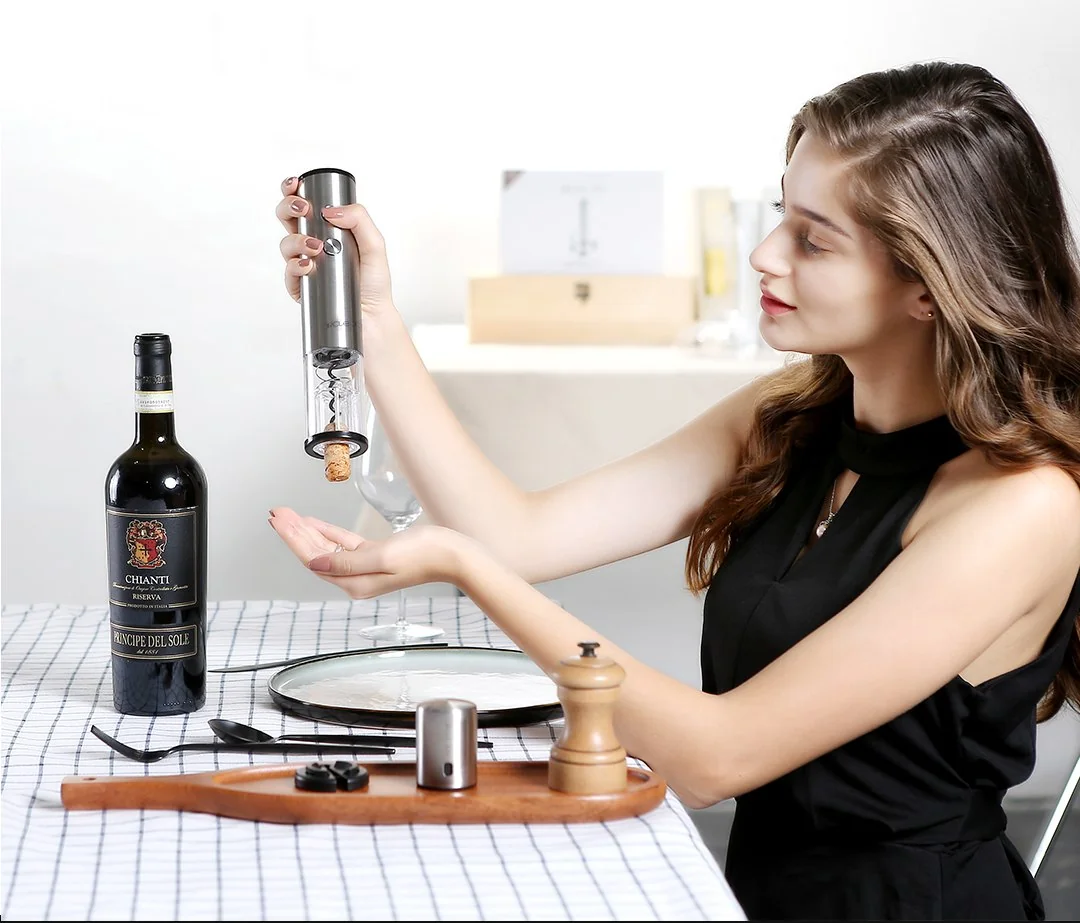 【China Direct Shipping, 10-15 days】Circle joy Electric Wine Opener Stainless Steel Corkscrew CJ-EKPQ01 Exquisite Atmosphere Long Lasting (Battery Included) detail image 26