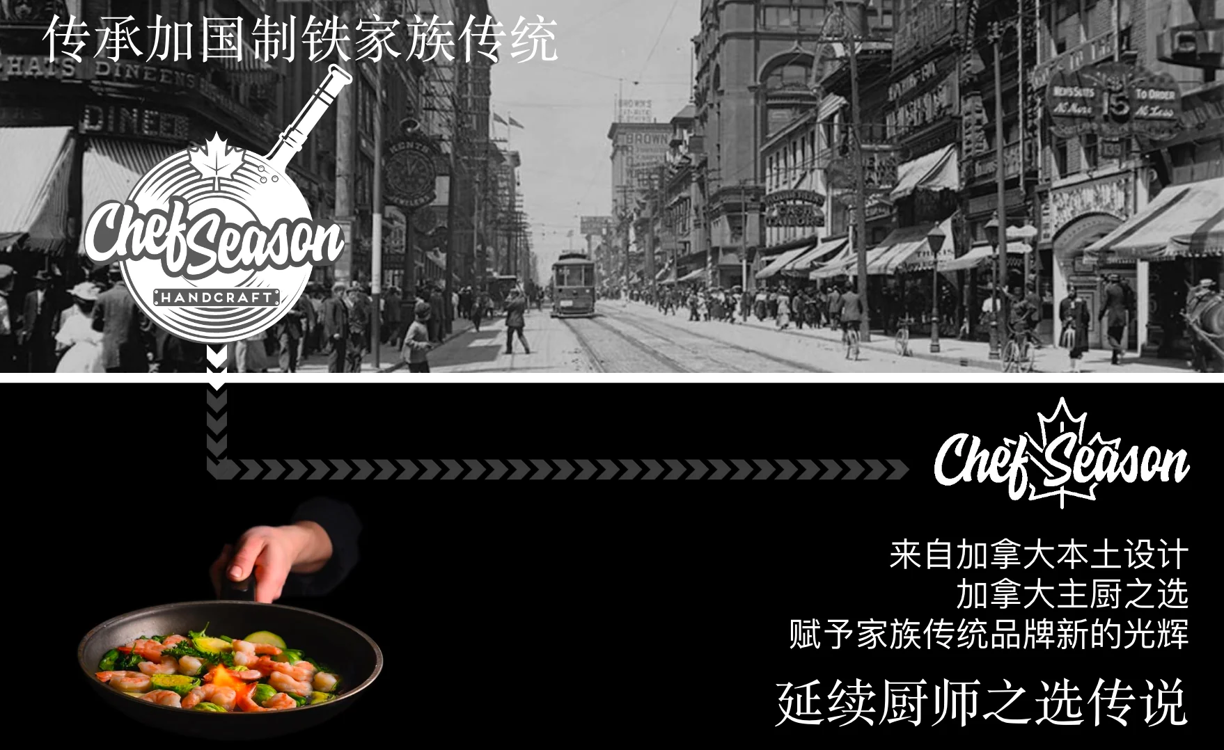 ChefSeason Flat carbon steel wok uncoated Not easy to rust gas stove available 32/34cm detail image 1