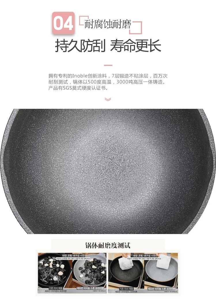 Concord 平底炒锅 IWN-30AW / IWN-30S 家用不粘锅  双色可选 30 cm/11 inch 详情图 8