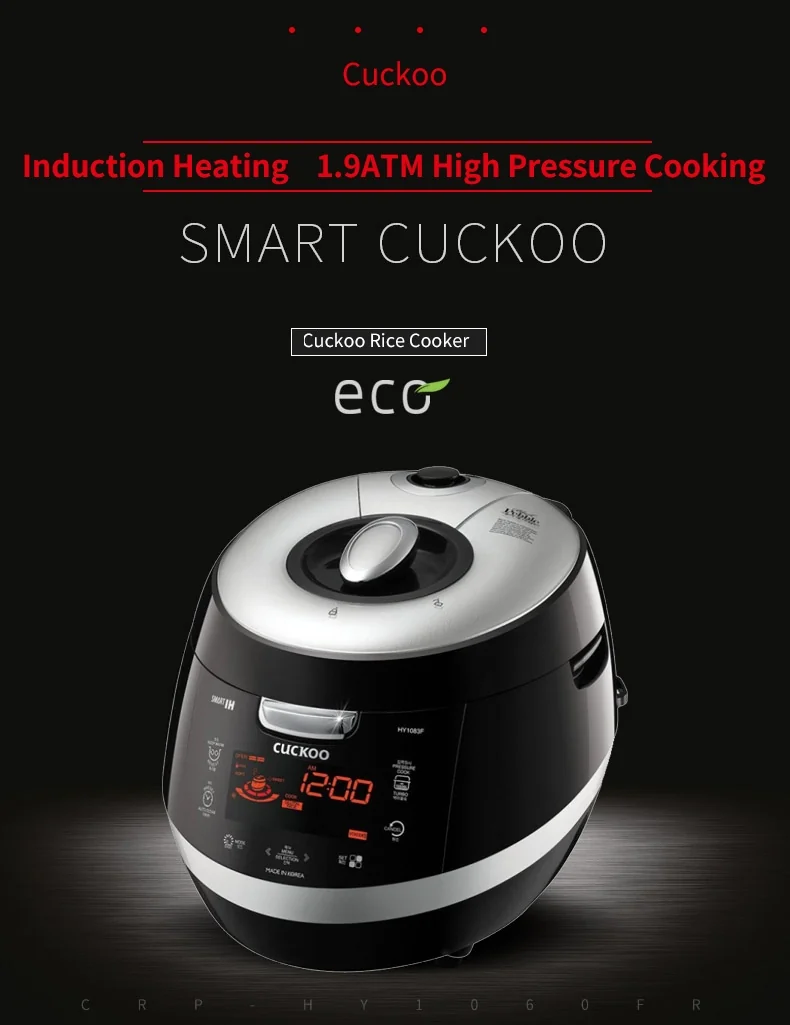 Cuckoo CRP-HY1083F Electric Pressure Rice Cooker 10 Cups Uncooked detail image 1