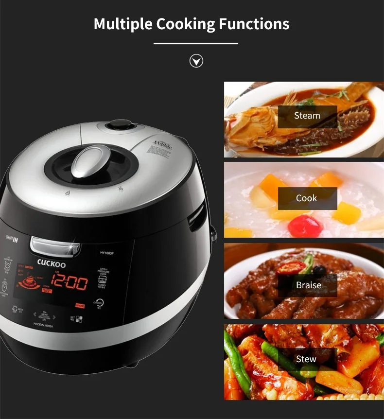 Cuckoo CRP-HY1083F Electric Pressure Rice Cooker 10 Cups Uncooked detail image 6