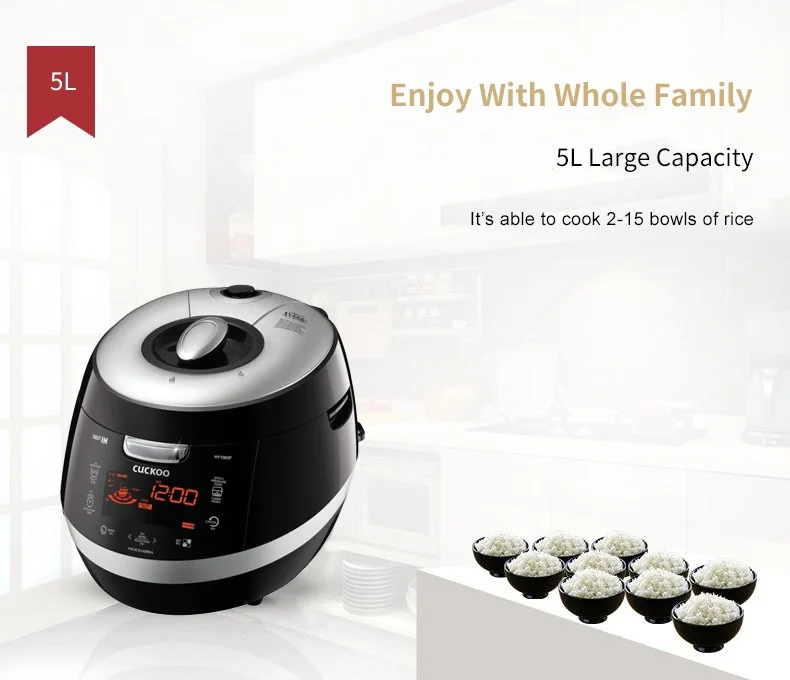 Cuckoo CRP-HY1083F Electric Pressure Rice Cooker 10 Cups Uncooked detail image 8