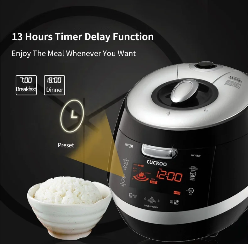 Cuckoo CRP-HY1083F Electric Pressure Rice Cooker 10 Cups Uncooked detail image 9