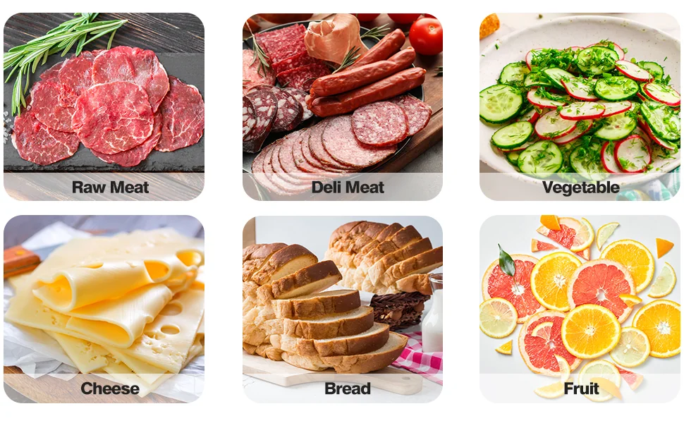 CUSIMAX Meat Slicer Electric Food Slicer Home Commercial Slicer Deli Cheese Fruit Vegetable Bread Knife CMFS-201 Dual Blade detail image 4