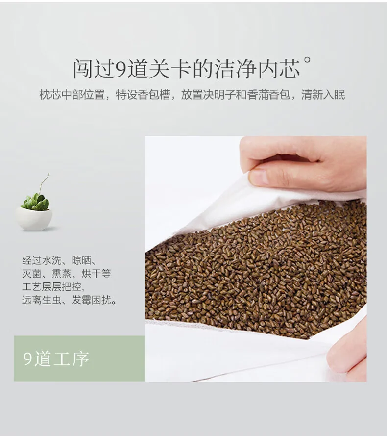 富安娜（FUANNA）决明子香蒲草本对枕  清新舒适 呵护睡眠70*45cm*2 detail image 5