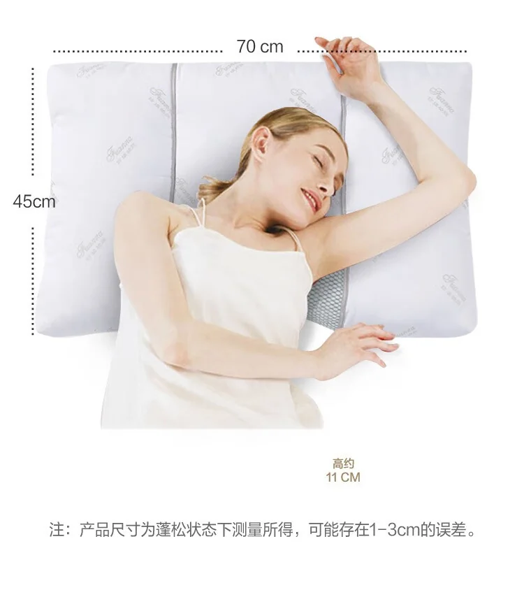 【下架】富安娜（FUANNA）艾草麦饭石防螨分区枕 70*45cm 详情图 8