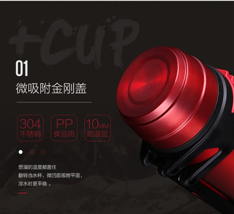 Fuguang Stainless steel large capacity insulation kettle Outdoor insulation cup Black 2.2L detail image 9