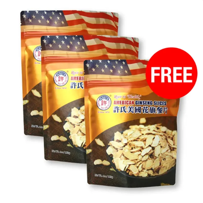 HSU’S American Ginseng Medium Slices 3 piece Promotional Packs 4OZ x 3 detail image 6