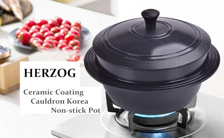 HERZOG Ceramic Coating Cauldron Korea Non-stick Pot KP960976 detail image 2