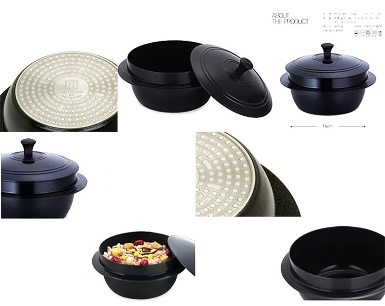 HERZOG Ceramic Coating Cauldron Korea Non-stick Pot KP960976 detail image 8