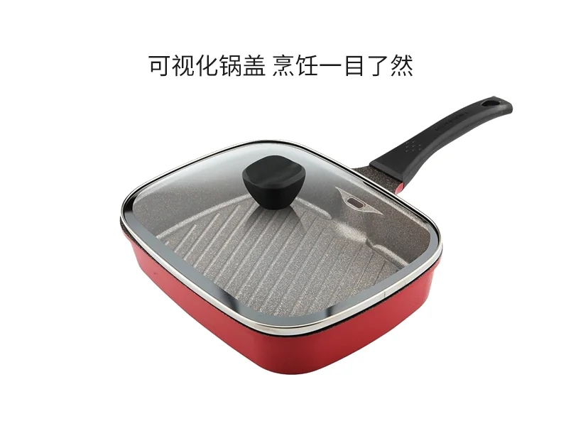 The HUHU Smokeless Rectangular Grill Pan KG961386  28cm detail image 9