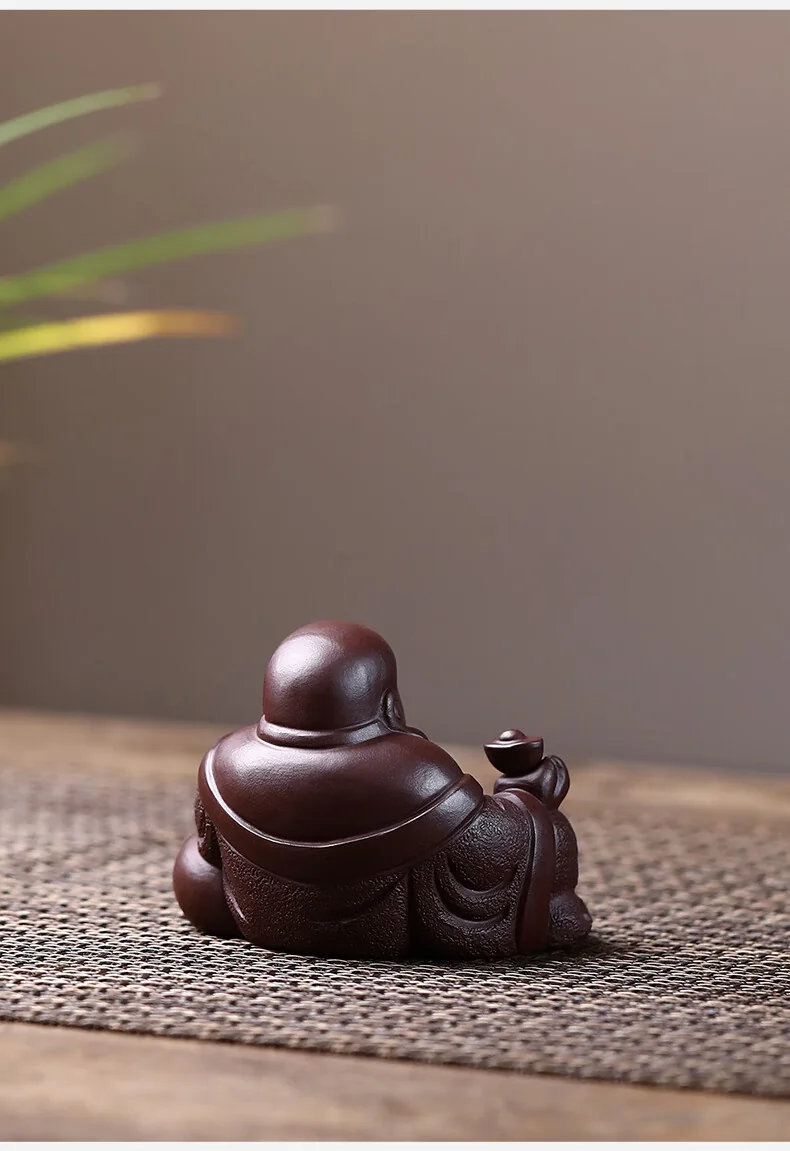 【China Direct Shipping, 10-15 days】Hongzhong Purple Clay Tea Pet Maitreya Buddha HZCC001 Superb and delicate Tea Table Ornament detail image 8