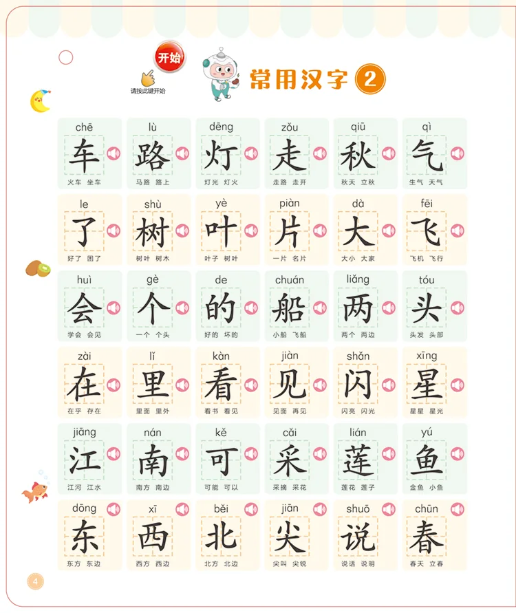 [Direct mail from China, delivery time is 10-15 days] Haiyue Fun Talk Literacy Book 1200 Characters Finger Reading HYTS001 (3-6 years old) detail image 13