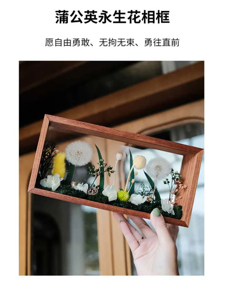 【Direct Shipping from China, Delivery in 8–20 Days】JoyFlower Preserved Dandelion Gift Box, Mother’s Day, Valentine’s Day, Birthday and Anniversary Gift, Green Dandelion Frame, Large detail image 4
