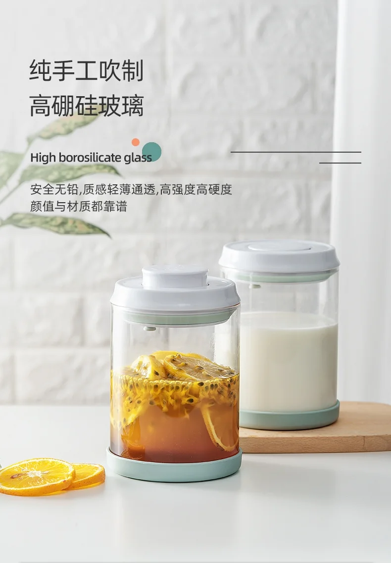 Joydeem snap-on sealed tank storage jar Food grade glass,Freshness and moisture-proof, 900ML detail image 12